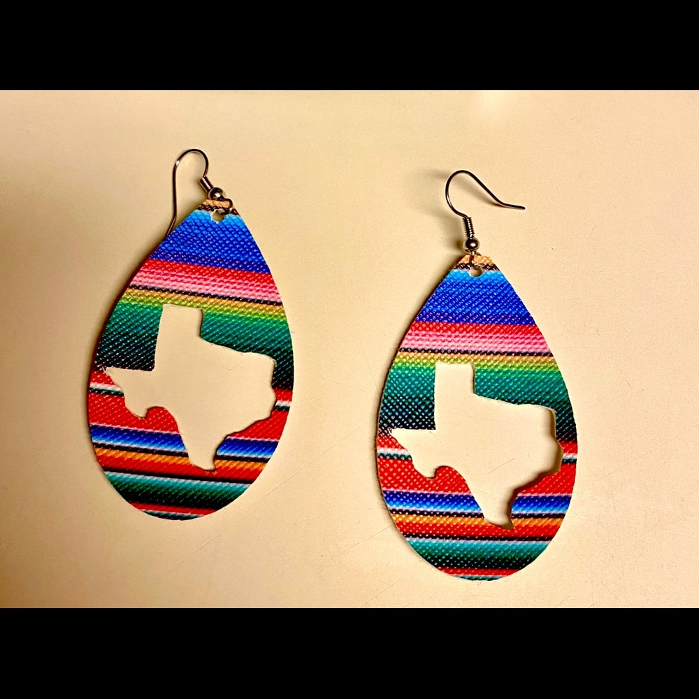 Faux leather earrings